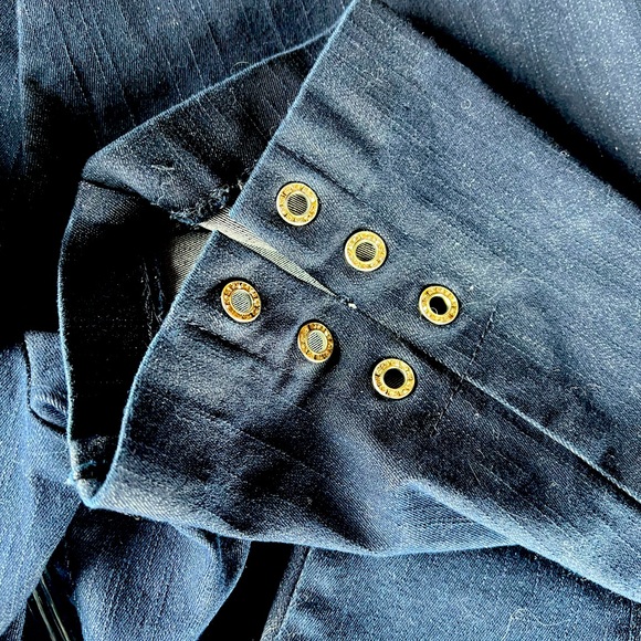 NWOT Lulu B Capri Denim Stretch Legging with Crystal Rivets Sz 4 - Picture 14 of 15